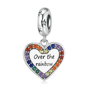 (Bild für) Regenbogen-Herz-Anhänger im Pandora-Stil - SCC2146