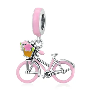 (Bild für) Rosa Fahrrad-Anhänger im Pandora-Stil - SCC1975