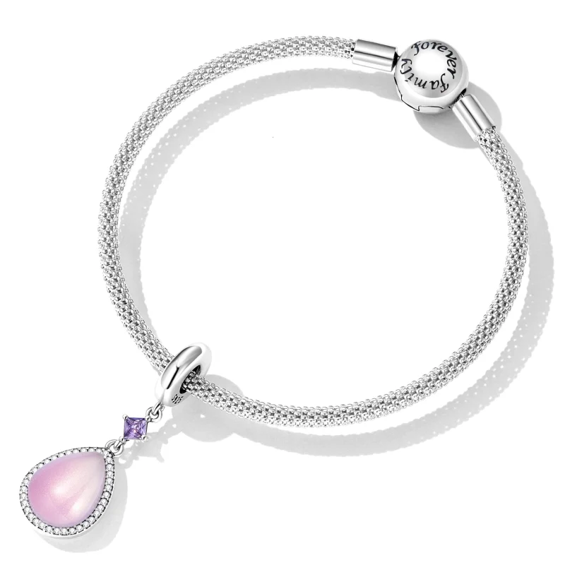 (Bild für) Rosa Wassertropfen-Anhänger im Pandora-Stil - SCC2272 - Ansicht 5