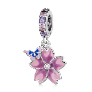 (Bild für) Schmetterlinge und Blumen im Pandora-Stil baumeln - SCC2185