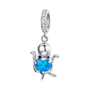 (Bild für) Schöner Oktopus-Anhänger im Pandora-Stil aus Silber - SCC1831