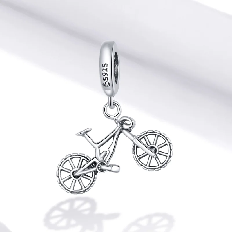 (Bild für) Silberner Fahrrad-Anhänger im Pandora-Stil - BSC384 - Ansicht 2