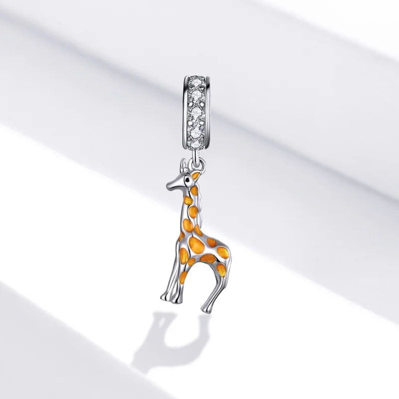 (Bild für) Silberner Giraffen-Anhänger im Pandora-Stil - BSC258 - Ansicht 2