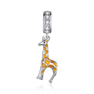 (Bild für) Silberner Giraffen-Anhänger im Pandora-Stil - BSC258