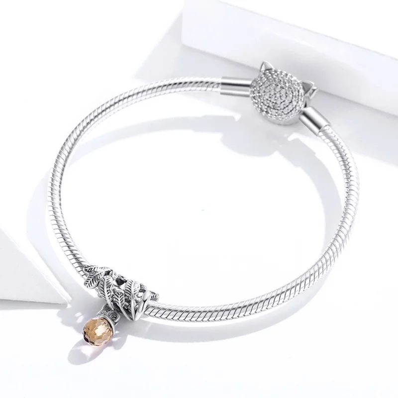 (Bild für) Silberner Lucky Pine Cone-Anhänger im Pandora-Stil - BSC336 - Ansicht 3