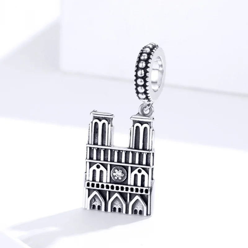 (Bild für) Silberner Notre-Dame-de-Paris-Anhänger im Pandora-Stil - SCC1328 - Ansicht 2