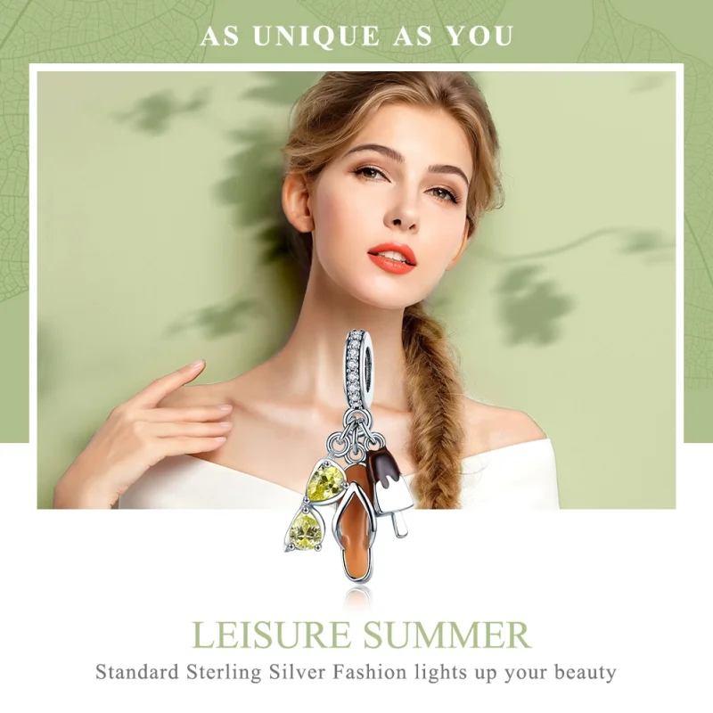 (Bild für) Silberner „Peasant Summer“-Anhänger im Pandora-Stil - SCC770 - Ansicht 6