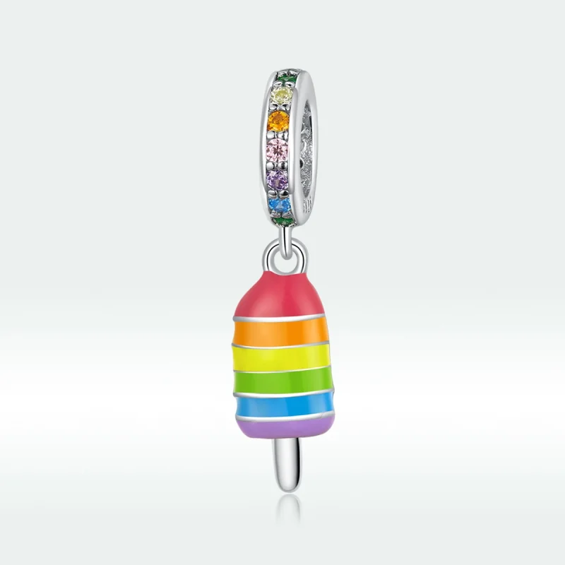 (Bild für) Silberner Regenbogen-Eiscreme-Anhänger im Pandora-Stil - BSC351 - Ansicht 5