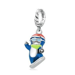 (Bild für) Ski-Pinguin-Anhänger im Pandora-Stil - SCC2003