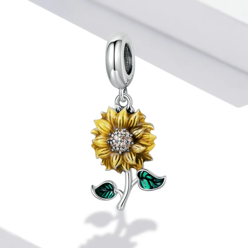 (Bild für) Sonnenblumen-Anhänger im Pandora-Stil - SCC2079 - Ansicht 2