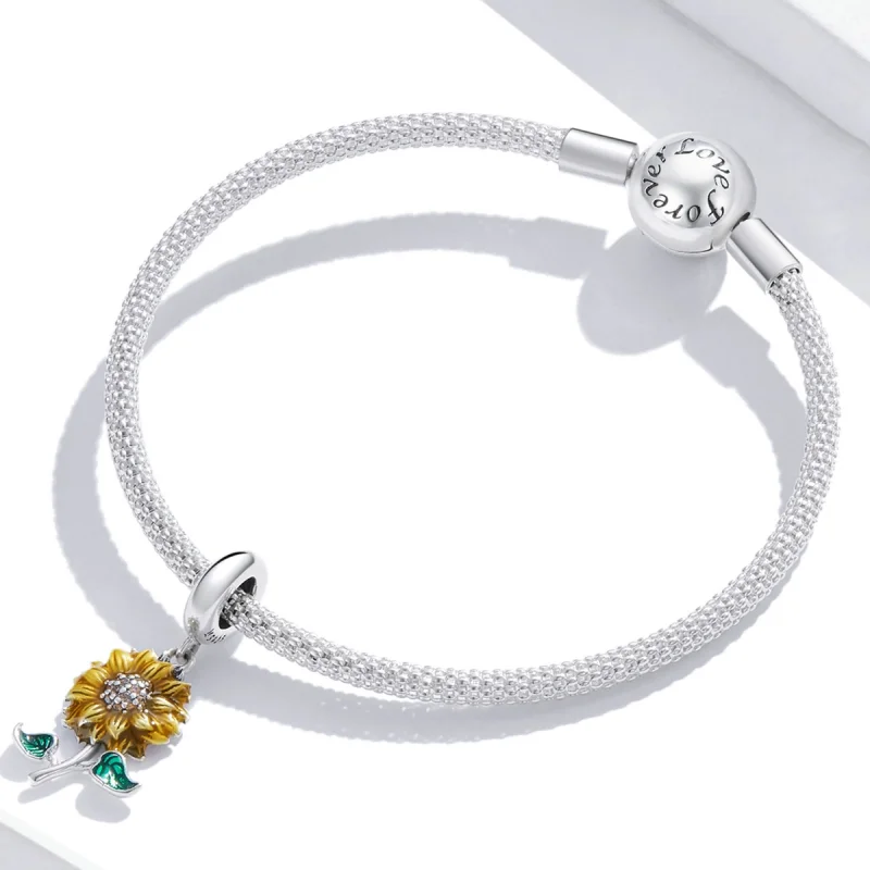 (Bild für) Sonnenblumen-Anhänger im Pandora-Stil - SCC2079 - Ansicht 3