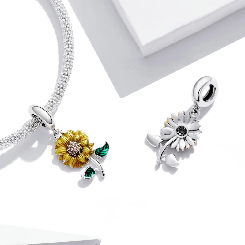 (Bild für) Sonnenblumen-Anhänger im Pandora-Stil - SCC2079 - Ansicht 4