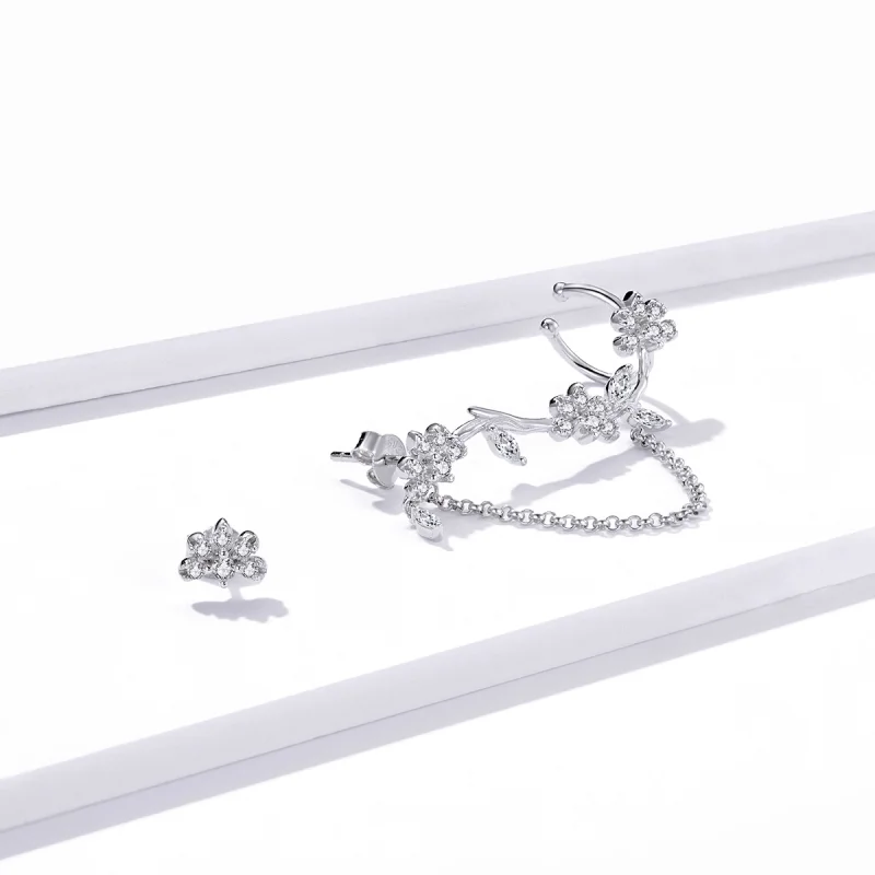 (Bild für) Pandora Style Blossoms On Moshang Ohrclip - BSE476 - Ansicht 2