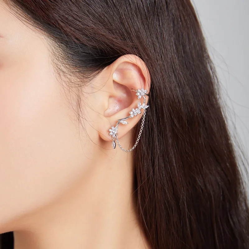 (Bild für) Pandora Style Blossoms On Moshang Ohrclip - BSE476 - Ansicht 8
