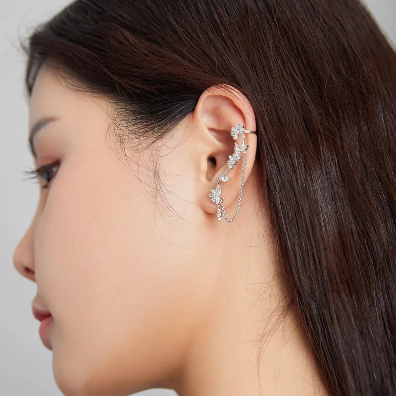 (Bild für) Pandora Style Blossoms On Moshang Ohrclip - BSE476 - Ansicht 9