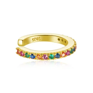(Bild für) Bunte Ohrclips im Pandora-Stil mit 18-Karat-Vergoldung - SCE993-B