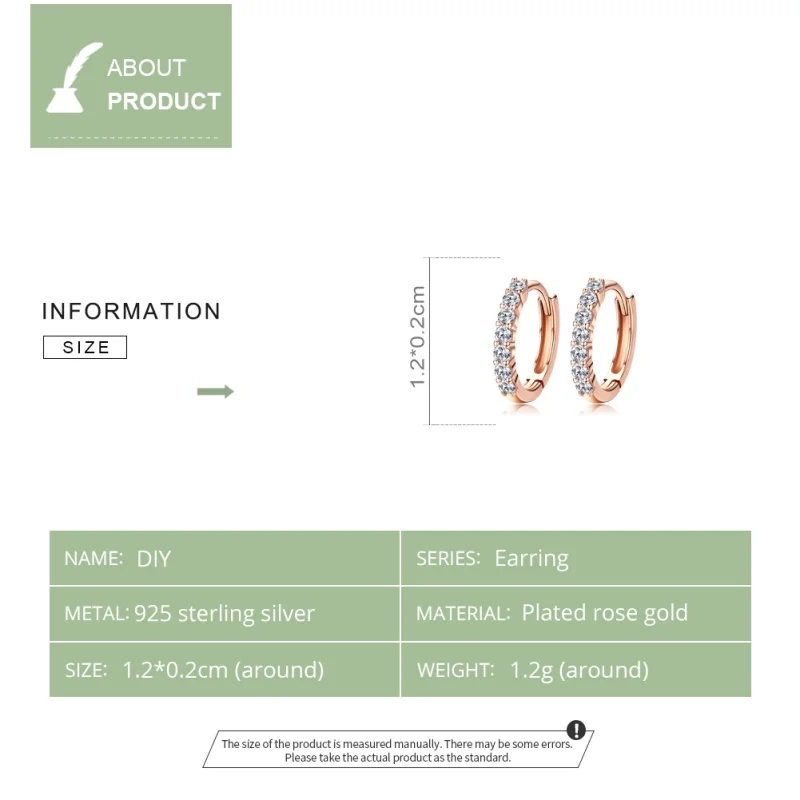 (Bild für) Creolen „Declaration of Grace“ im Pandora-Stil aus Roségold - SCE351-C - Ansicht 3