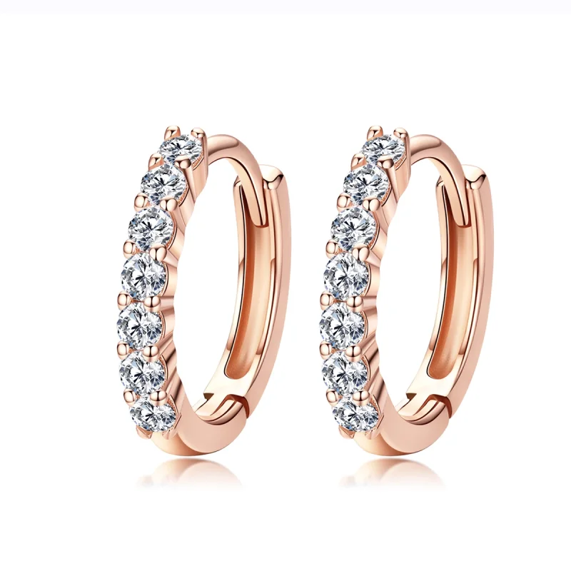 (Bild für) Creolen „Declaration of Grace“ im Pandora-Stil aus Roségold - SCE351-C