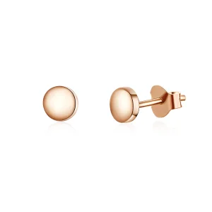 (Bild für) Einfache Bohnen-Ohrstecker im Pandora-Stil in Roségold - SCE705-C