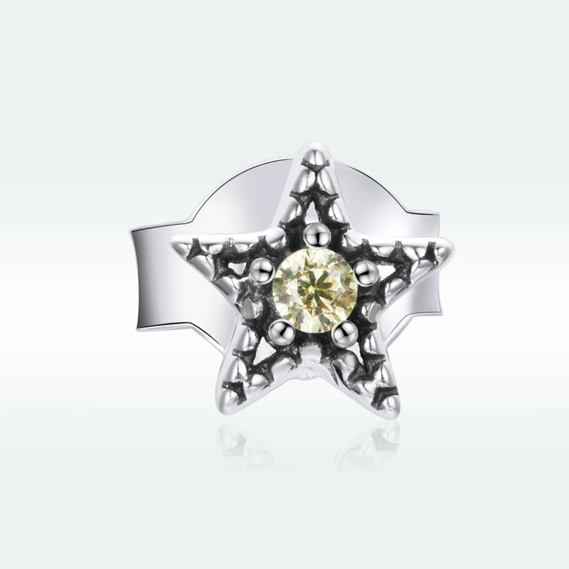 (Bild für) Einzelne Starmount-Ohrstecker im Pandora-Stil aus Silber - SCE1066 - Ansicht 4