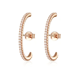 (Bild für) Elegante Radians-Creolen im Pandora-Stil in Roségold - SCE548