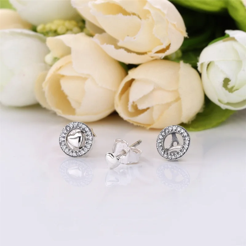 (Bild für) Forever PANDORA Hearts Ohrringe, klare CZ - 297709CZ - Ansicht 3