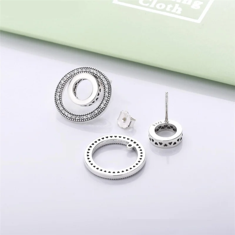 (Bild für) Für immer PANDORA Signature-Ohrringe, klare CZ - 297446CZ - Ansicht 4