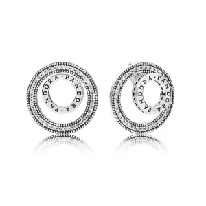 (Bild für) Für immer PANDORA Signature-Ohrringe, klare CZ - 297446CZ