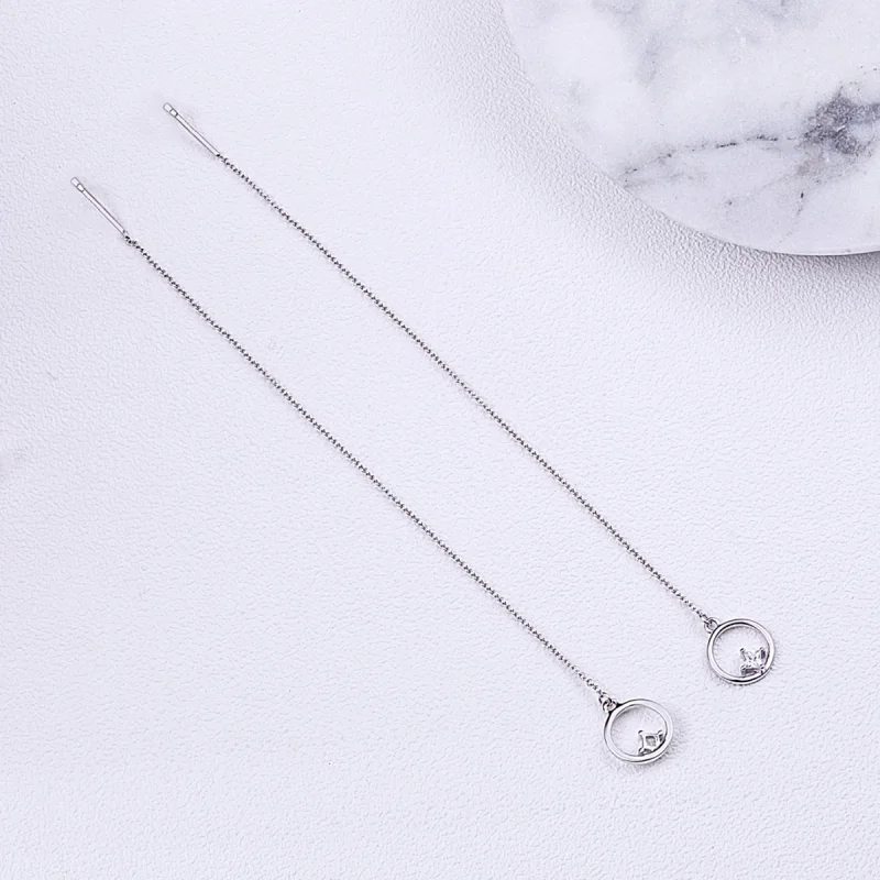 (Bild für) Hängende Ohrringe im Pandora-Stil aus Silber mit der Aufschrift „Always Loveful“ - Ansicht 6