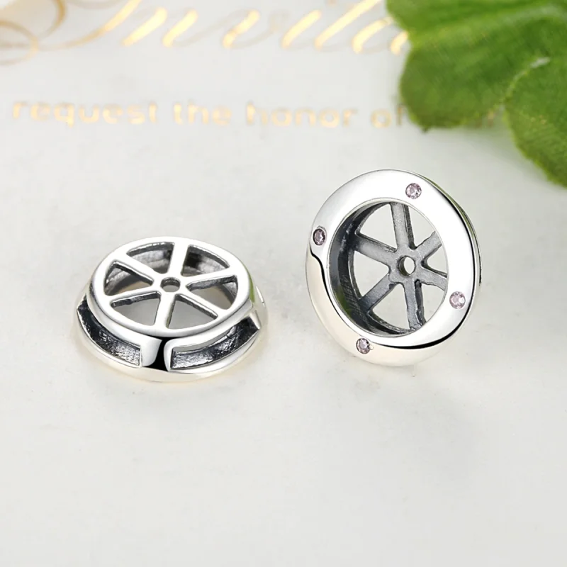 (Bild für) Klassische, glänzende Ohrstecker aus Silber im Pandora-Stil - SCE032-1W - Ansicht 3