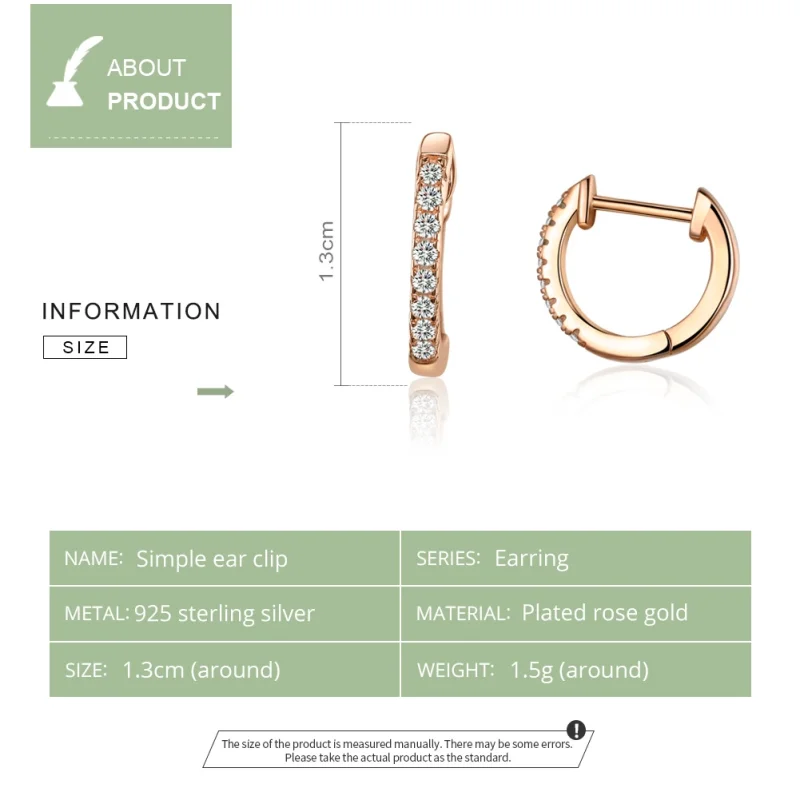 (Bild für) Kleine Kreis-Creolen im Pandora-Stil aus Roségold - SCE498-C - Ansicht 2