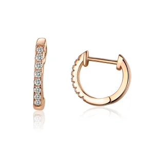 (Bild für) Kleine Kreis-Creolen im Pandora-Stil aus Roségold - SCE498-C