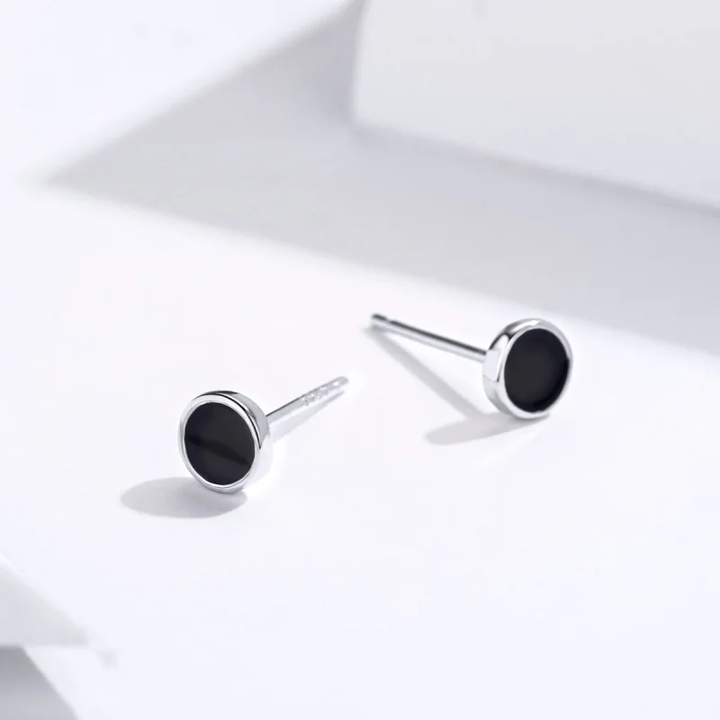 (Bild für) Kleine runde Ohrstecker aus Silber im Pandora-Stil - SCE694 - Ansicht 3