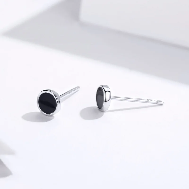 (Bild für) Kleine runde Ohrstecker aus Silber im Pandora-Stil - SCE694 - Ansicht 4