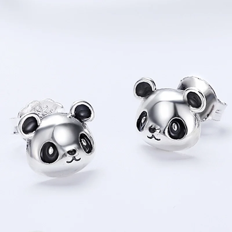(Bild für) Niedliche Panda-Ohrstecker im Pandora-Stil aus Silber - SCE386 - Ansicht 5