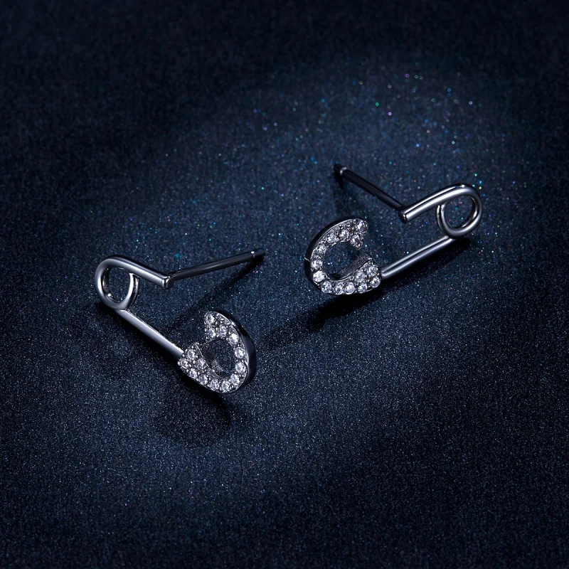 (Bild für) Ohrstecker mit Sicherheitsnadel „Love“ im Pandora-Stil aus Silber - BSE284 - Ansicht 6