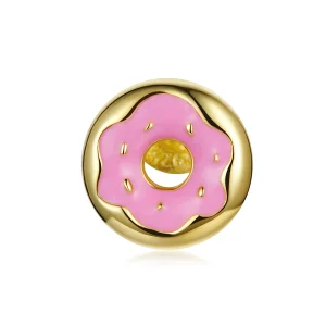 (Bild für) 18 Karat vergoldete Donut-Ohrstecker im Pandora-Stil - SCE1163