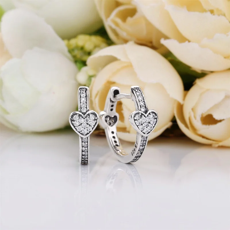 (Bild für) PANDORA Alluring Hearts Creolen, klare CZ - 297290CZ - Ansicht 2