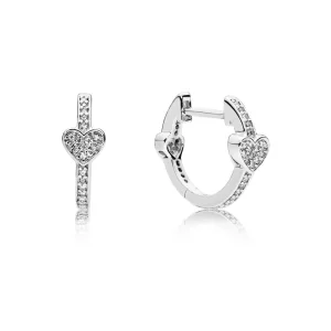 (Bild für) PANDORA Alluring Hearts Creolen, klare CZ - 297290CZ