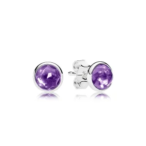 (Bild für) PANDORA Februar Tröpfchen, Ohrstecker aus synthetischem Amethyst - 290738sam