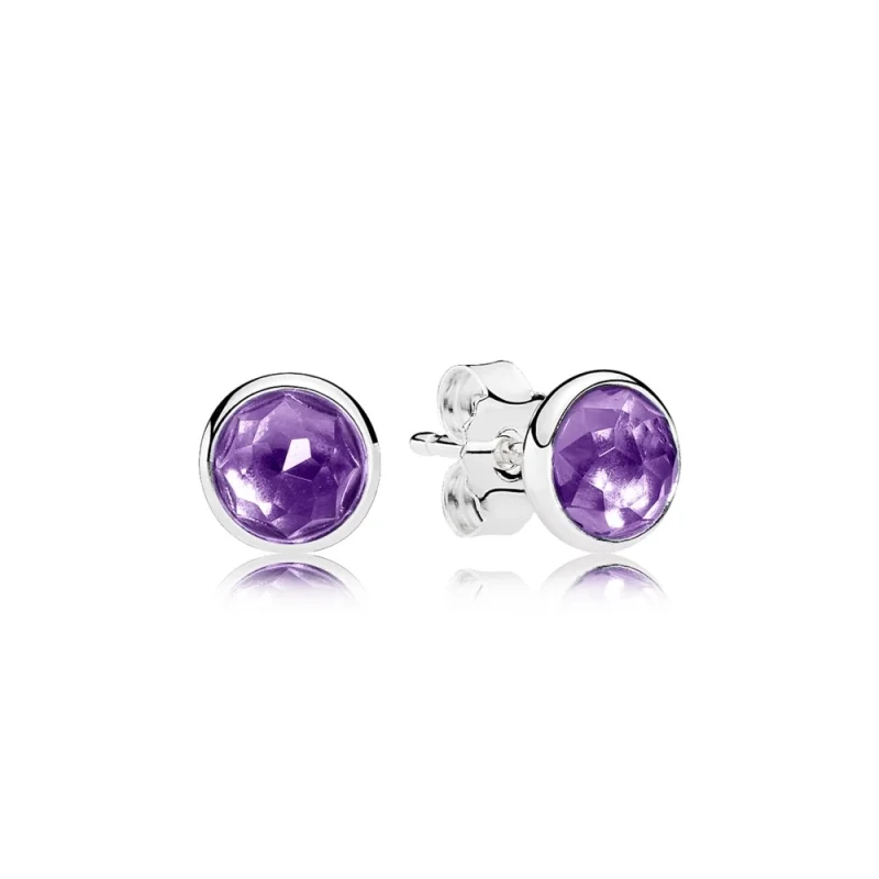 (Bild für) PANDORA Februar Tröpfchen, Ohrstecker aus synthetischem Amethyst - 290738sam