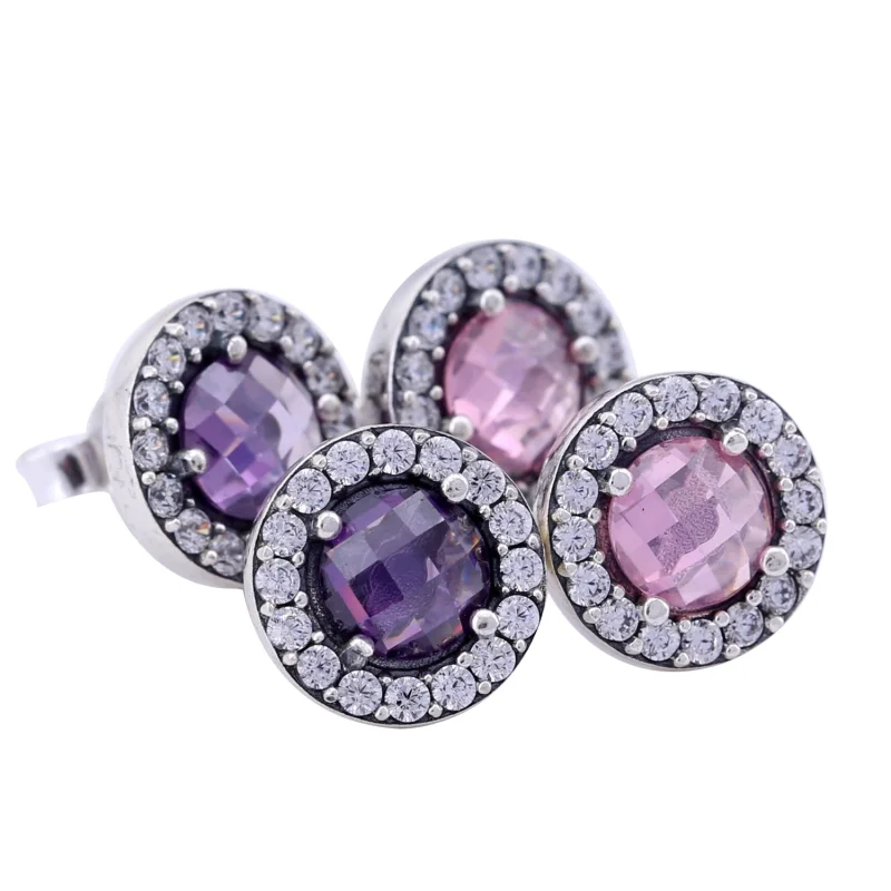 (Bild für) PANDORA Funkelnde Amethyst-Ohrstecker - 290548AM - Ansicht 3