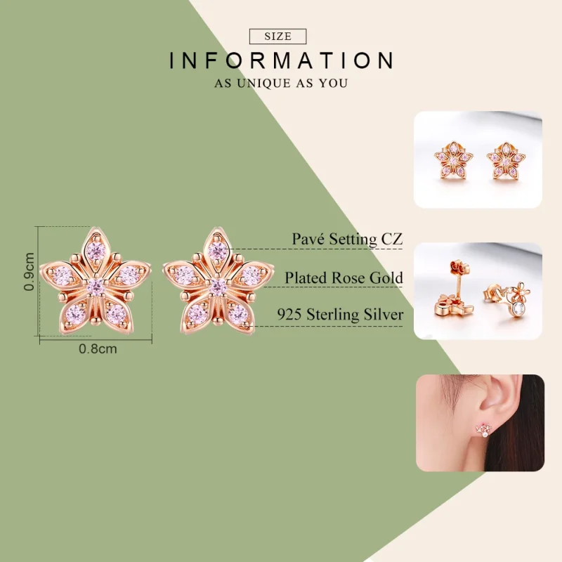 (Bild für) Pandora Gänseblümchen Ohrstecker Rose - BSE034 - Ansicht 7