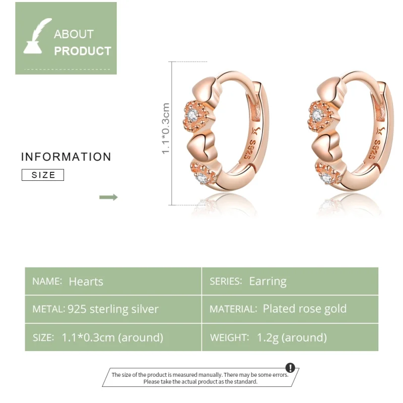 (Bild für) Pandora Herz Ohrringe Rosegold - SCE445-C - Ansicht 3