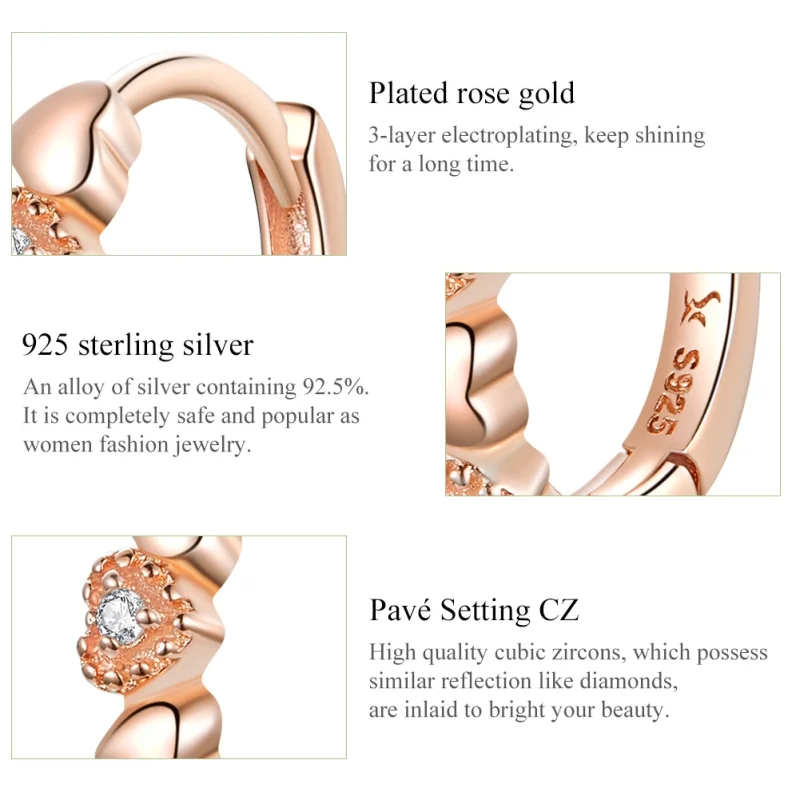(Bild für) Pandora Herz Ohrringe Rosegold - SCE445-C - Ansicht 4