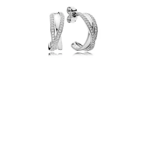 (Bild für) PANDORA Huggie-Ohrstecker mit umschlungenen CZ-Kristallen - 290730CZ
