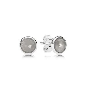 (Bild für) PANDORA June Droplets, Ohrstecker aus grauem Mondstein - 290738msg