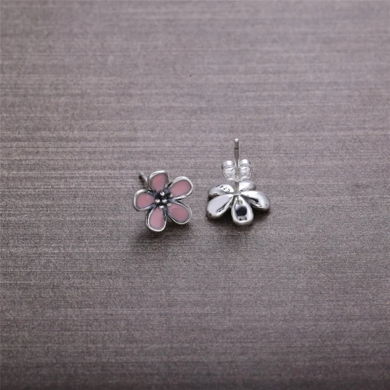(Bild für) PANDORA Kirschblüten-Ohrstecker mit rosa Emaille - 290537EN40 - Ansicht 3