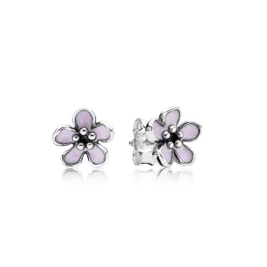 (Bild für) PANDORA Kirschblüten-Ohrstecker mit rosa Emaille - 290537EN40