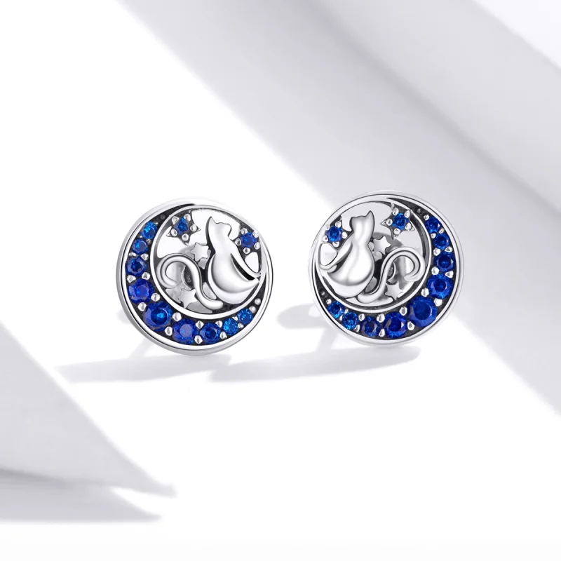 (Bild für) Pandora Ohrringe Silber Blau - SCE880 - Ansicht 2